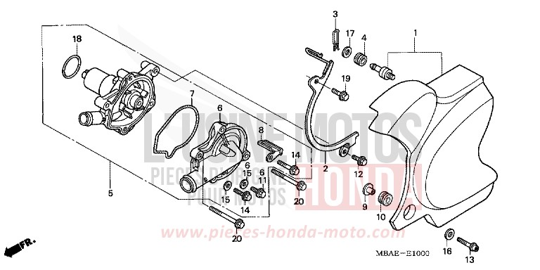 POMPE A EAU de Shadow Aero LIGHT CUPPER METALLIC-S (YR118K) 2000